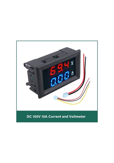 Dc 100v 10a-0.56'' Ampermetre Voltmetre 4 Bit Dijital Voltmetre Ampermetre Led Ekran Paneli Gerilim Akım Dedektörü Test Cihazı Metre Dc 0-100v 0-10a