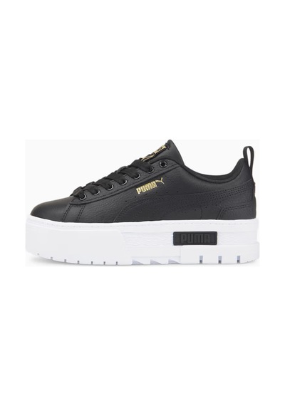 Puma Mayze Leather Kadın Deri Sneaker Black Black