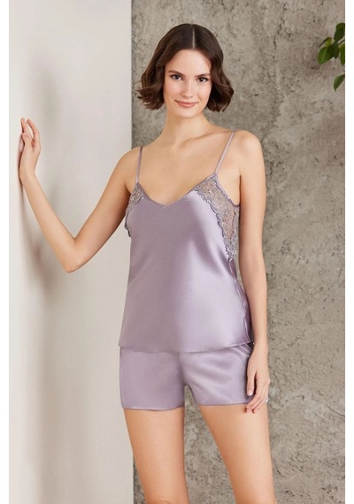 Pierre Cardin 6000 Kadın Dantelli Saten 6'lı Set-royal ROYAL