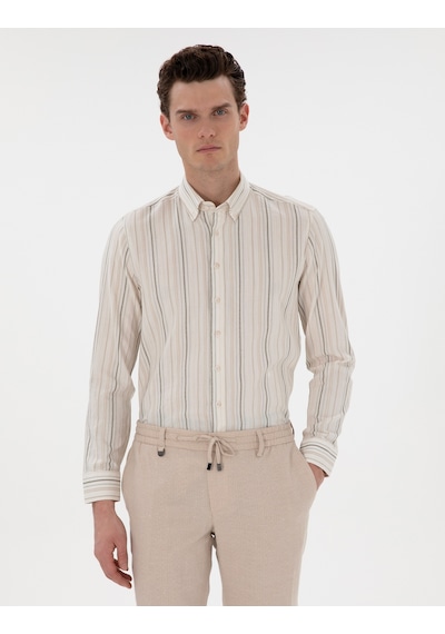 Pierre Cardin Erkek Haki Gömlek Desenli 50305058-vr027 Haki