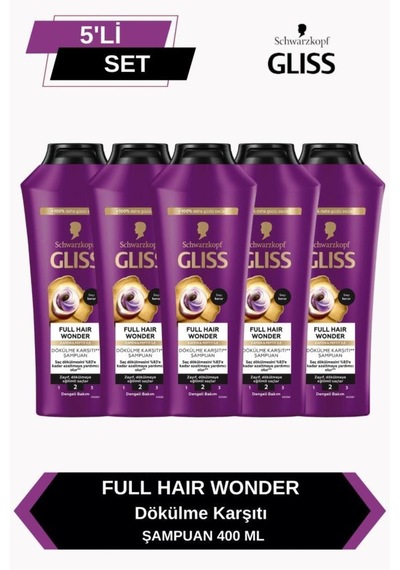 Full Hair Wonder Dökülme Karşıtı Şampuan 400 Mlx5 Adet