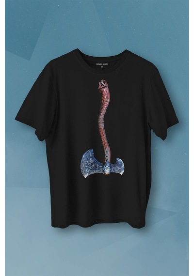 Balta Antik Eski Dönem Savaşçı Baltası Baskılı Tişört Unisex T-shirt 001