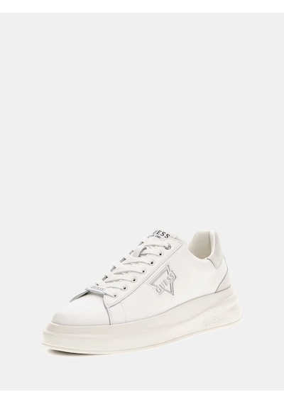 Guess Elba Deri Erkek Sneaker Ayakkabı Fmfbanlel12 Beyaz