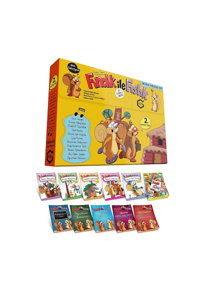 Fındık İle Fıstık Okuma Anlama Seti 2. Sınıf (10 Kitap) - Feridun Depe