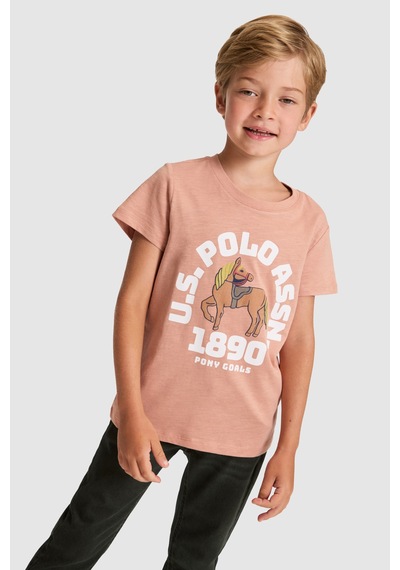 U.S. Polo Assn. U.s. Polo Assn. Erkek Çocuk Pudra Tişört 50327000-vr042
