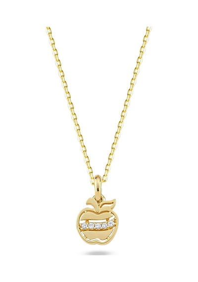 Goldkupe 14 Ayar Altın Taşlı Elma Kolye 1.78 Gr-5496