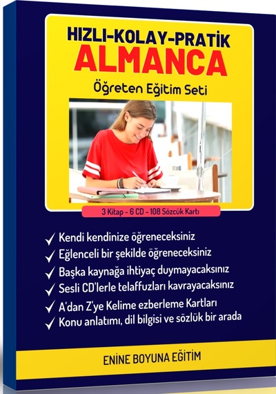 Hızlı-Kolay-Pratik Almanca Öğreten Eğitim Seti
