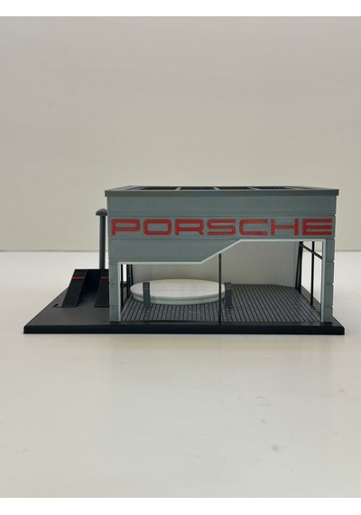 3d Baskı 1/64 Ölçekli Porche Showroom Tasarımlı Diorama Araç Sergileme Garajı