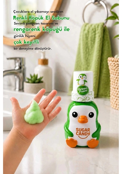 Sugar Candy Zeytin Çiçeği Kokulu Doğal Vegan Çocuk Köpük El Sabunu Nıbı 350 Ml Paraben İçermeyen Yeş