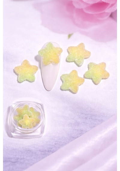 Candy Glow 3d Sugar Star Nail Charm Lemon Mint No:12