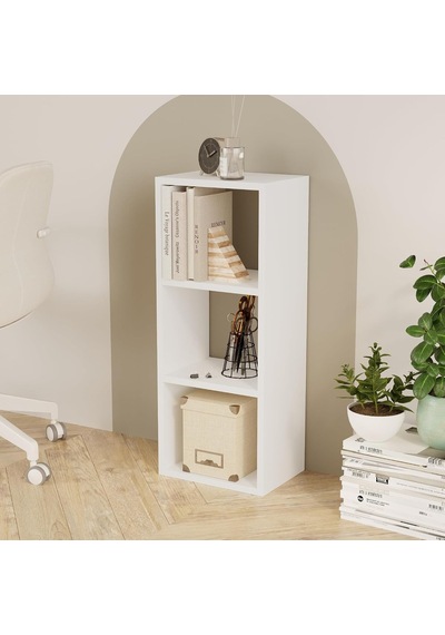 Canaria 3 Raflı Kitaplık Küçük Dar Çok Amaçlı Dekoratif Raf Dolap Salon Ofis Çalışma Odası, Beyaz Çok Renkli Canaria 3 Raflı Kitaplık Küçük Dar Çok Amaçlı Dekoratif Raf Dolap Salon Ofis Çalışma Odası, Beyaz Çok Renkli