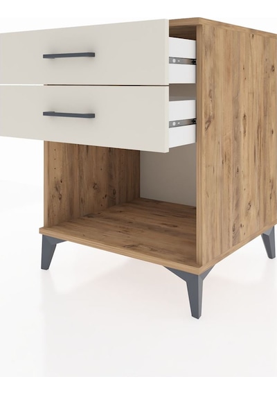 Kronos Komodin 2 Çekmeceli 60x59x80 Çam-aytaşı Çam