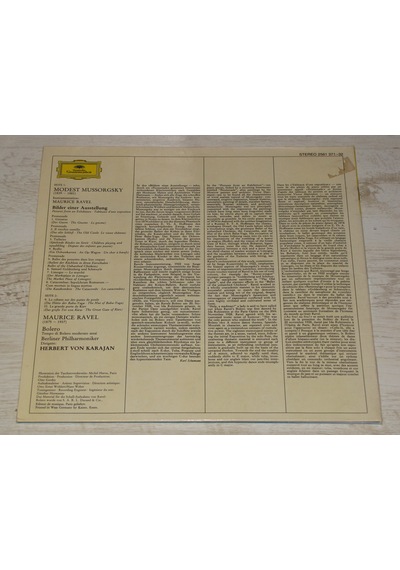 Mussorgsky - Ravel - Bolero / Herbert Von Karajan Berliner Philharmoniker - 33 Lp