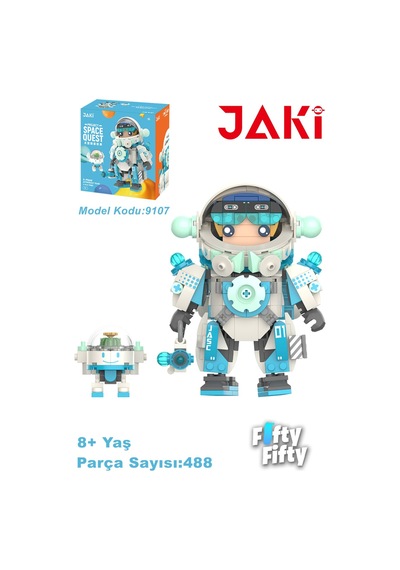 Jaki Space Quest Serisi Mavi Astronot-jk9107 488 Parça Oyuncak Yapım Seti