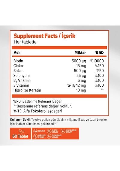 Ocean Biotin Complex 60 Tablet
