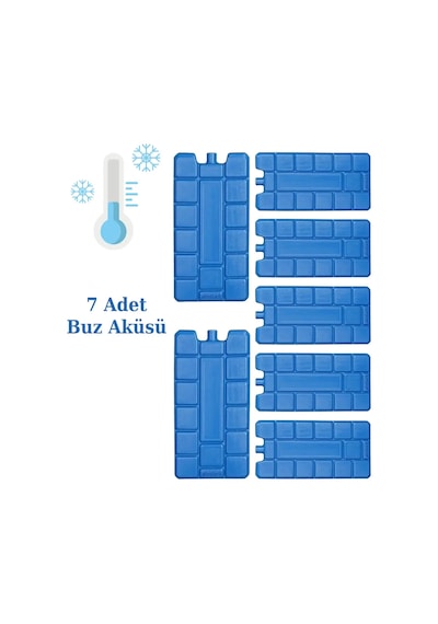 Ns Reliable Buz Aküsü Kasedi Ice Box Soğuk Zincir - 7 Adet Mavi