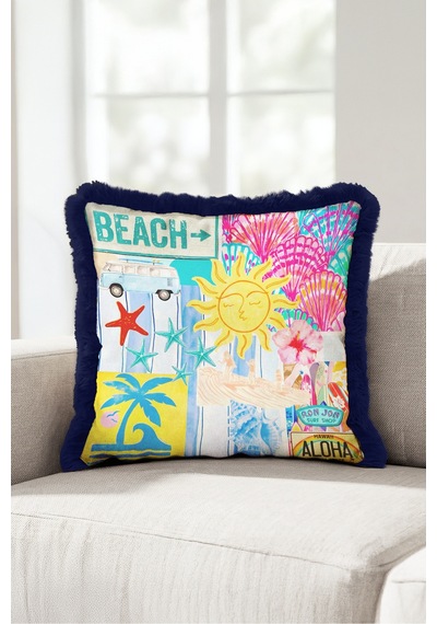 Beach Tropik Yazlık Deniz Temalı Egzotik Saçaklı Yastık Kılıfı - Surf Aloha Püsküllü Kırlent Kılıfı Derin Esinti Lime Beach Tropik Yazlık Deniz Temalı Egzotik Saçaklı Yastık Kılıfı - Surf Aloha Püsküllü Kırlent Kılıfı Derin Esinti Lime