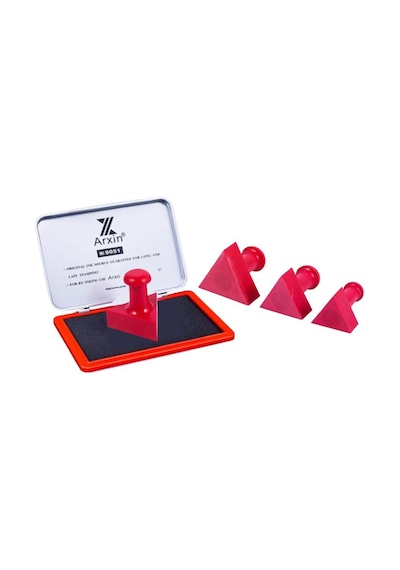 Mühür Kauçuk Alaşım Kırmızı Kaşe Üçgen 35x35