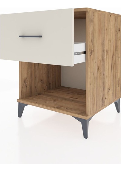 Kronos Komodin Tek Çekmeceli 60x59x80 Çam-aytaşı Çam
