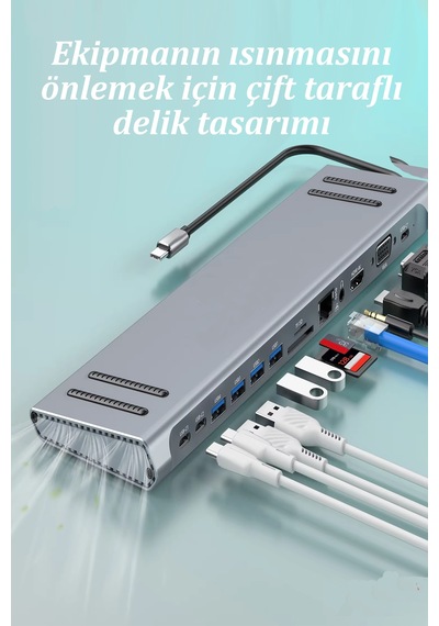 Qpen W28 14 İn 1 Usb-c Çok İşlevli Bağlantı İstasyonu