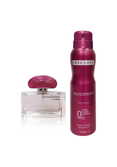 Anneler Gününe Özel Hediye Kutulu Eurodream Edp Kadın Parfüm 100 Ml Ve Deodorant 150 Ml Çiçeksi - Meyve