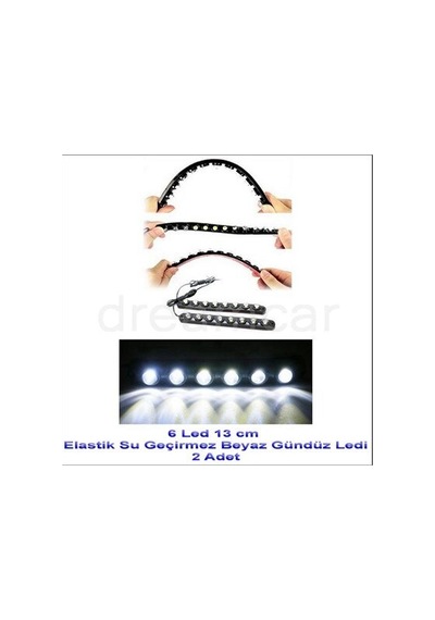 Dreamcar 6 Canon Beyaz Ledli Elastik Daylight 13 Cm 2 Adet 56501