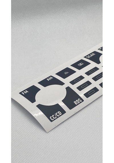 A4 B6 - B7 Kasa 2001-2008 Arası Radio Teyp Ünitesi Tuş Takımı Tamir Kiti Sticker Etiketi 1 Adet