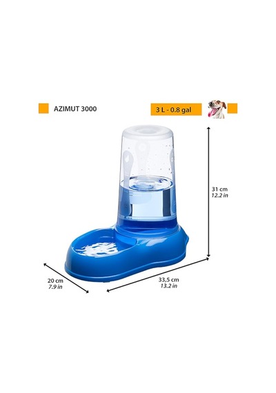 Ferplast Azimut 3000 Saklamalı Mama Ve Su Kabı, Standard