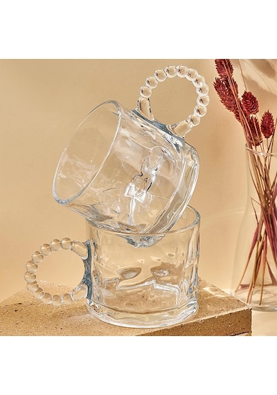 Ringo Stone 2'li Cam Kupa 325 Ml Beyaz - Çok Renkli