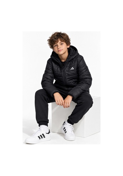 Adidas Essentials Light Padded Black Kids Jacket Çocuk Hafif Dolgulu Ceket Mont Siyah
