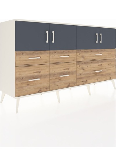 Kronos Konsol 4 Raflı 6 Çekmeceli 4 Kapaklı 176x59x99 Aytaşı-antr Aytaşı-antrasit/çam Kronos Konsol 4 Raflı 6 Çekmeceli 4 Kapaklı 176x59x99 Aytaşı-antr Aytaşı-antrasit/çam