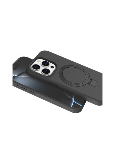 Apple Uyumlu   iPhone 14 Pro Max Regal Magsafe Standlı Kapak - Titan Gri