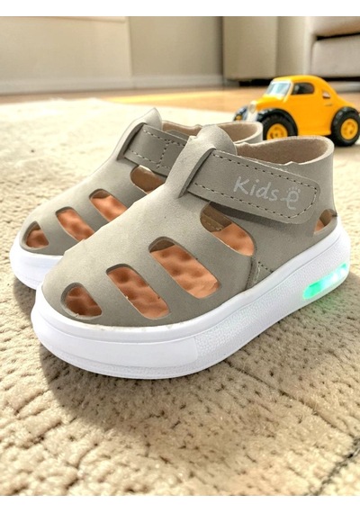 Ellaboni Işıklı Cırt Cırtlı Kız Çocuk Beyaz Yumuşak Ortopedik Taban Spor Sandalet Terlik Haki Ellaboni Işıklı Cırt Cırtlı Kız Çocuk Beyaz Yumuşak Ortopedik Taban Spor Sandalet Terlik Haki