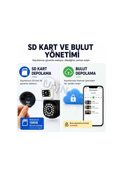 Uninet 6mp Çift Lensli Dış Mekân Güvenlik Kamerası 355 Ptz Döner Başlık, Siren, Polis Çakarı Ve Çift Yönlü Ses 15231979