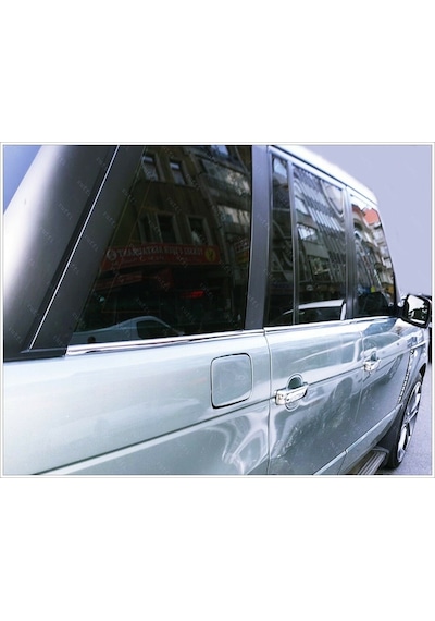 Range Rover Vogue 2002-2012 L322 Cam Çıtası Paslanmaz Çelik Krom