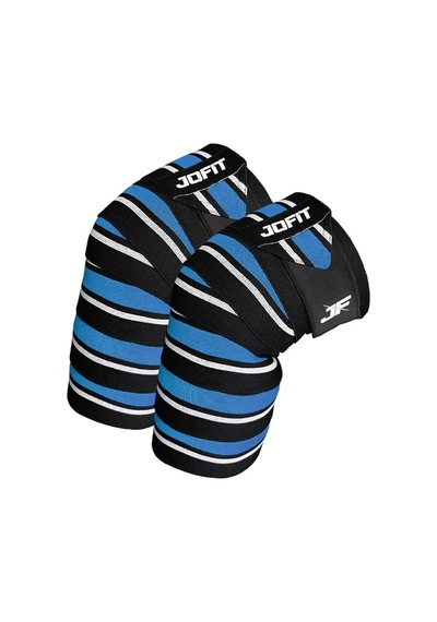 Jofit Knee Wraps / Diz Bandajı - 2'li Paket - Siyah-mavi Siyah - Mavi