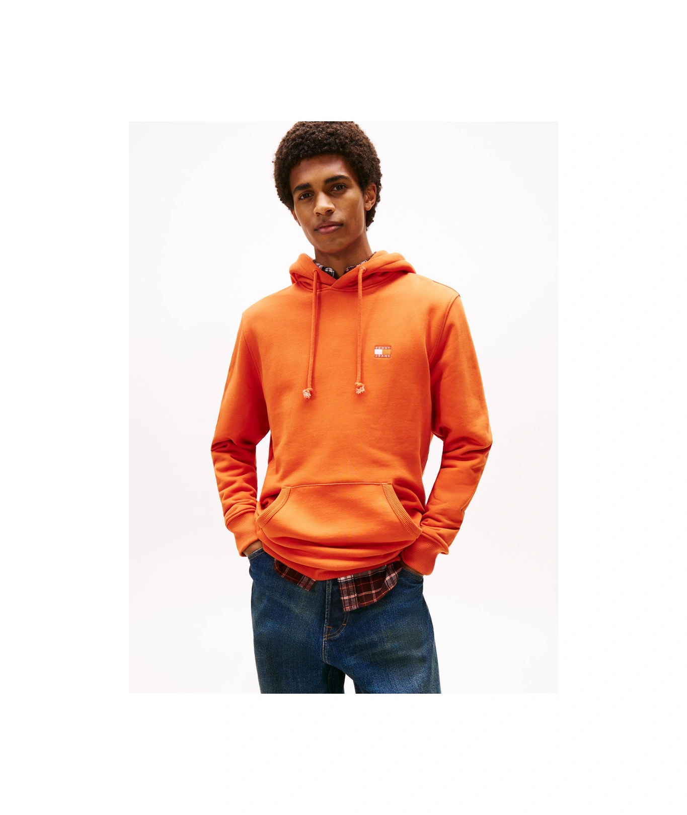 Tommy Hilfiger Tjm Reg Badge Turuncu Erkek Hoodie Ext-10148 Turuncu
