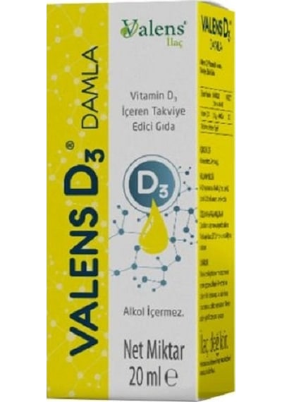 Valens D3 Damla Takviye Edici Gıda 20 ML