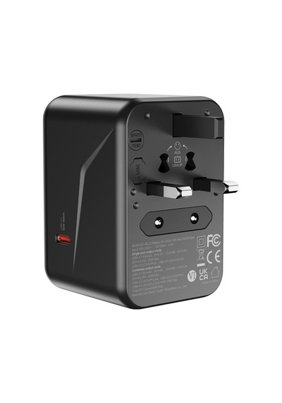 Wl22 65w Gan Evrensel Seyahat Şarj Cihazı 1ac+3usb-c+2usb-a Hızlı Şarj Adaptörü