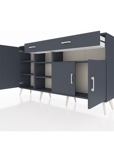 Arges Konsol 5 Raflı 2 Çekmeceli 3 Kapaklı 176x30x99 Antrasit-antrasit Antrasit - Antrasit Arges Konsol 5 Raflı 2 Çekmeceli 3 Kapaklı 176x30x99 Antrasit-antrasit Antrasit - Antrasit