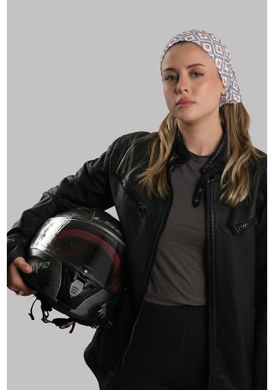 Gri Pratik Hazır Geçmeli Buff Bandana Sandy Desenli Boru Bone 2417 15