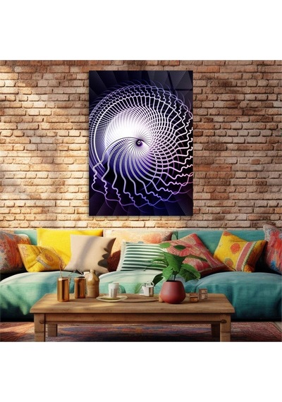 Gerçek Cama Baskı Sanat Temalı Tekli Cam Tablo S102