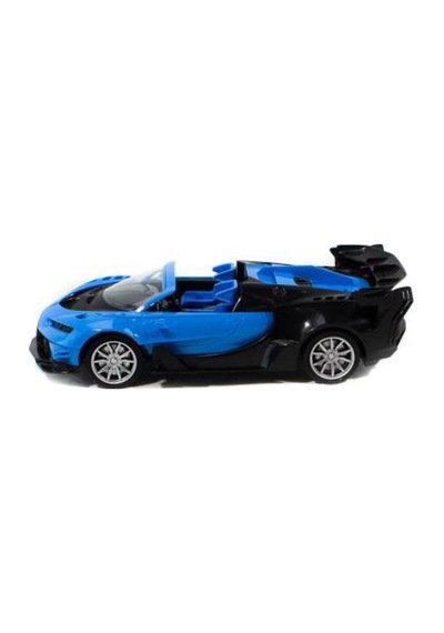 Bugatti Tasarımlı 1:14 Ölçekli Şarj Edilebilir 27 Mhz Uzaktan Kumandalı 28 Cm Spor Araba Mavi