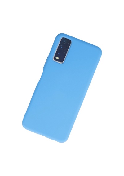 Vivo Y11s Kılıf Nano İçi Kadife Silikon Mavi