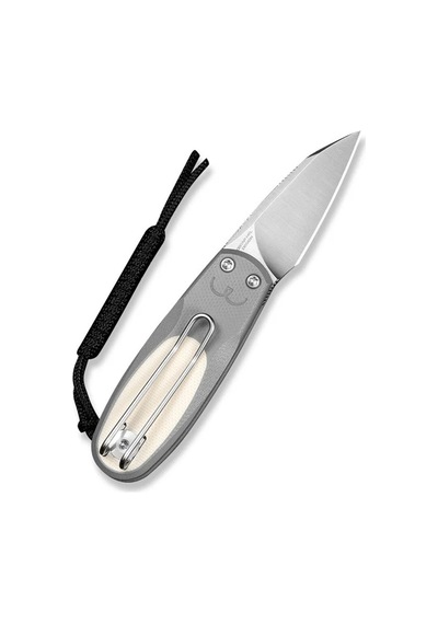 Civivi Purr Gray & Ivory G10 Handle Satin Finished Nitro-v Blade Kamp Çakı Gri