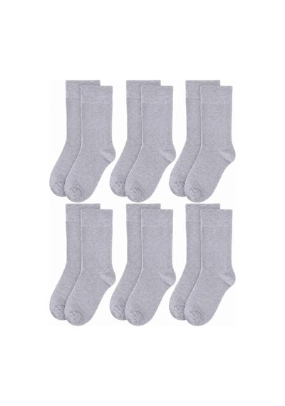 Genel Kadın Bambu Uzun Çorap 6 Lı Paket, Dikişsiz Burunlu Yumuşak Dokulu Siyah Beyaz Gr Gri 6 Lı / 36-40