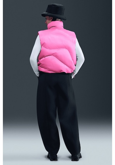 Nike Therma Fit Sportswear Swoosh Series Oversized Down West Oversize Kaz Tüyü Kadın Yelek Pembe