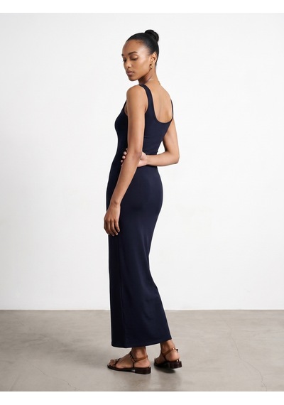 Dilvin 91733 Bra-free Midi Elbise-k.lacivert