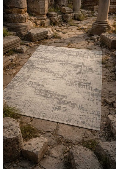 Denf Home İskandinav Sisal Loop Yumuşak Doku Özel Kesim Modern Salon Koridor Oturma Mutfak Halısı Kilim Yolluk Gri - Krem