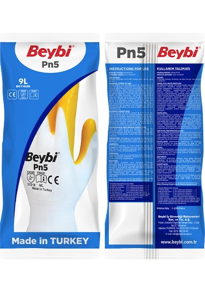 Beybi Pn5 Nitril Eldiven - Sarı